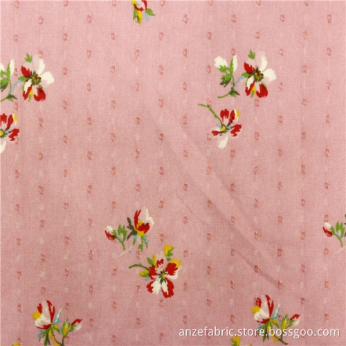 100% Printed Cotton Swiss Dots Fabric